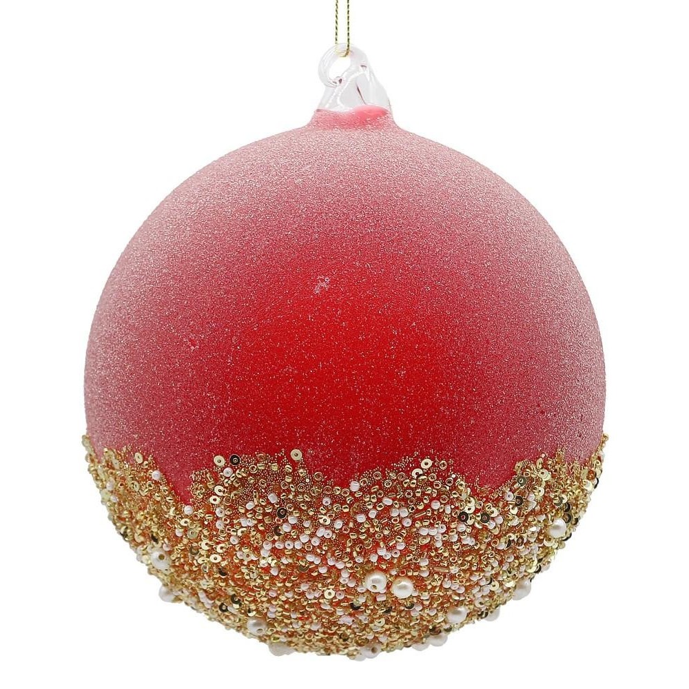 SFERA VETRO BRILL ROSSO D150 MM.